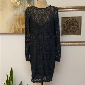 Bebe M, NWOT, Deep Green Long Sleeve Dress